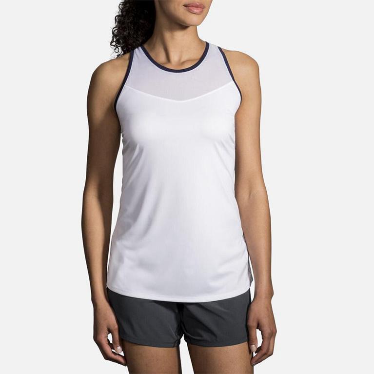 Brooks Stealth Running Tank Top - Women's - White (37218-QTHS)